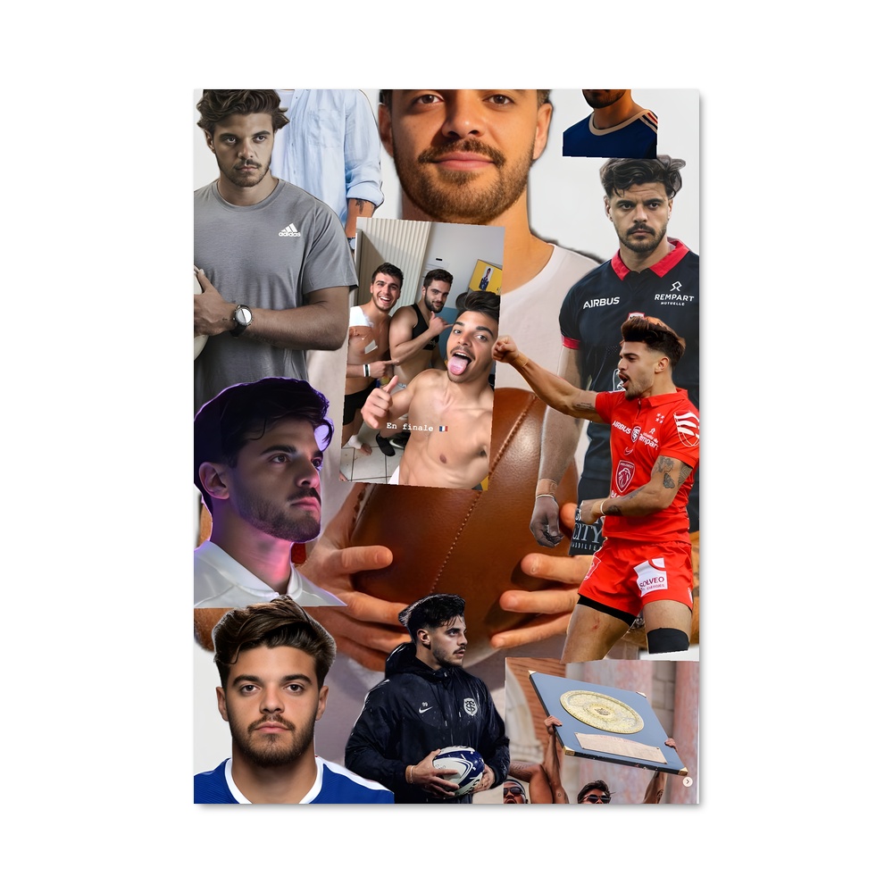 Poster Romain ntamack évocatrices